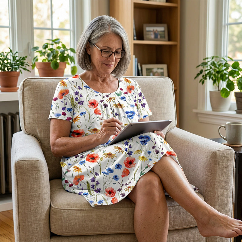 🌺 50% OFF✨ Women's Casual Floral Print Dress – Effortless Boho Style for Sunny Days! | Lightweight & Breathable, Perfect for Any Occasion ☀️🌿