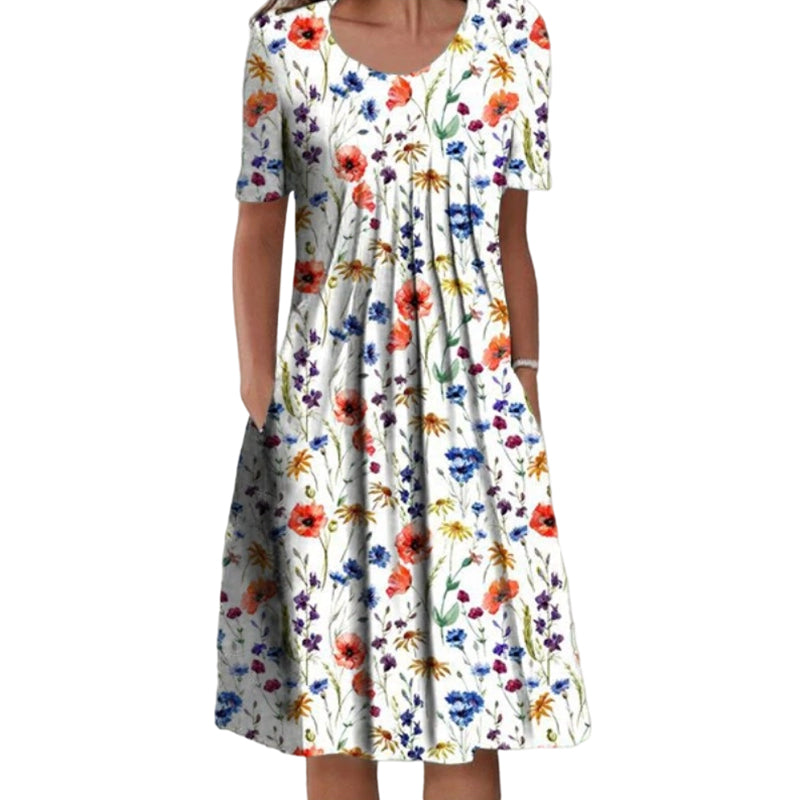 🌺 50% OFF✨ Women's Casual Floral Print Dress – Effortless Boho Style for Sunny Days! | Lightweight & Breathable, Perfect for Any Occasion ☀️🌿
