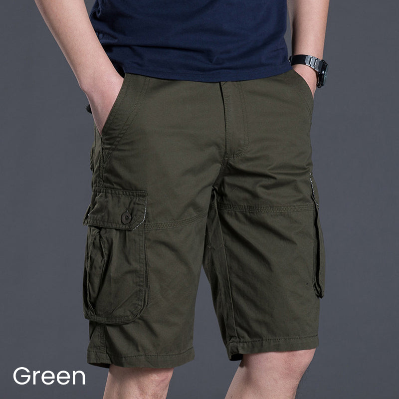 ⏰💰 50% OFF – Men's Cargo Shorts with Multi Pockets | 6 Deep Pockets + Relaxed Fit | Perfect for Work & Weekend 👖🔧