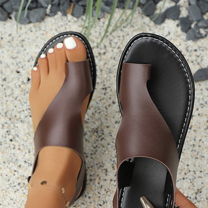 |⏰ 50% OFF – Step Into Savings ⏰🌸👡 Women's Flat Toe Ring Sandals – Effortless Summer Style! | Comfortable & Cute for All Day Wear 🏖️