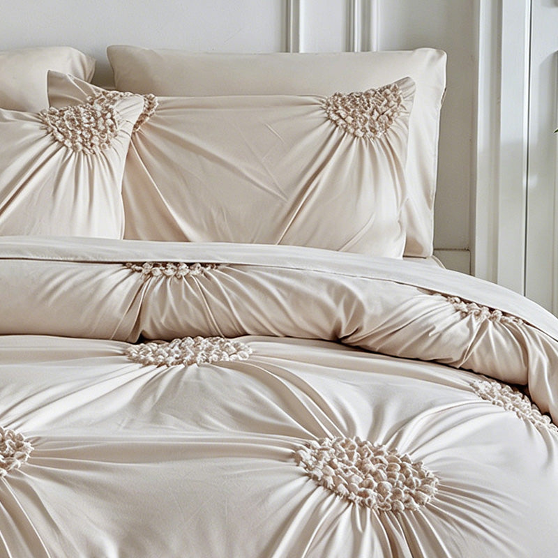 📢📢50% OFF !! ⏰ Elegant Pinch Pleat Duvet Cover Set – Wrinkle-Resistant, Breathable & Machine Washable. A Fresh, Inviting Bed Made Easy 🌿