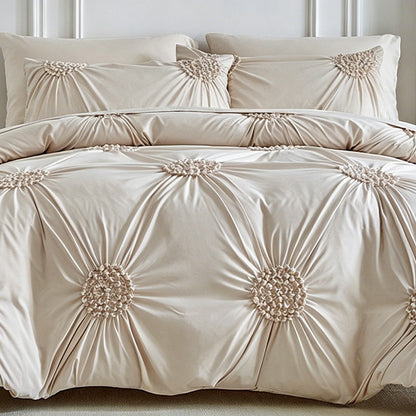 📢📢50% OFF !! ⏰ Elegant Pinch Pleat Duvet Cover Set – Wrinkle-Resistant, Breathable & Machine Washable. A Fresh, Inviting Bed Made Easy 🌿