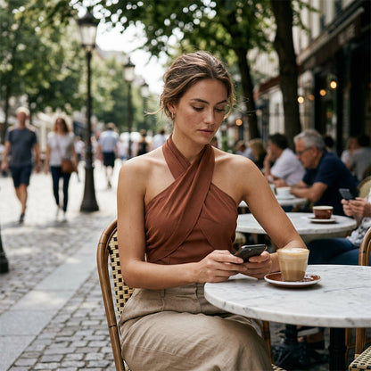 ⏰💰 50% OFF – Women's Summer Crossover Halter Top – Chic & Breezy | Flattering Neckline + Open Back | Perfect for Hot Days ☀️💕👚