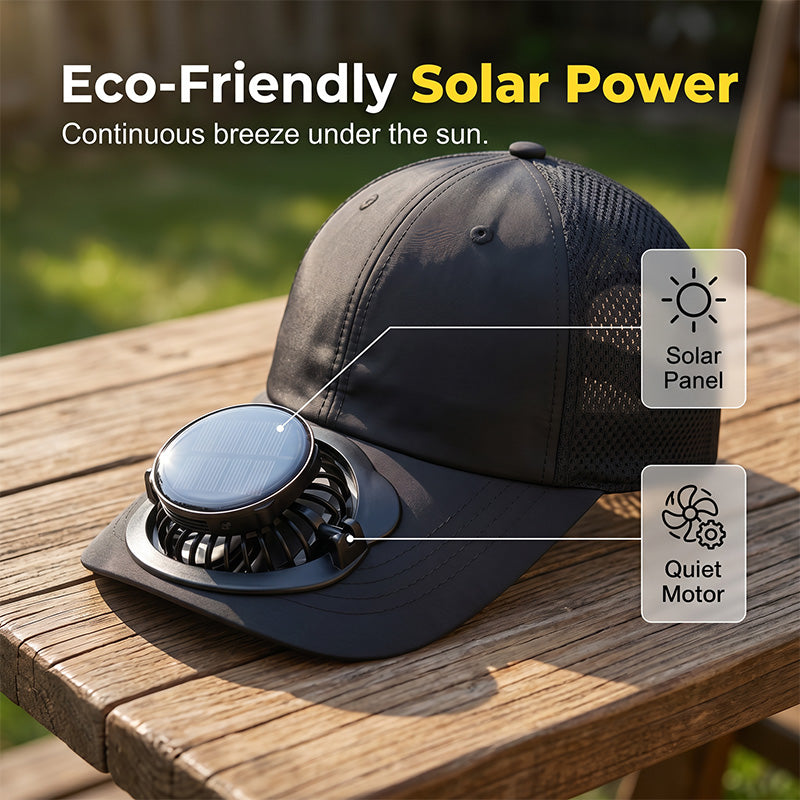 📢📢50% OFF !! ⏰Outdoor Breathable Baseball Cap with 3-Speed Fan Solar