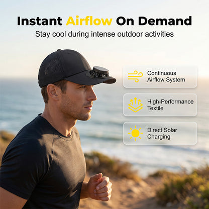 📢📢50% OFF !! ⏰Outdoor Breathable Baseball Cap with 3-Speed Fan Solar