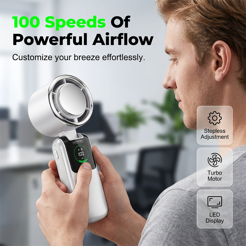 ⏰💰 50% OFF – Foldable Handheld Fan with Semiconductor Cooling Plate – Ice-Cold Air Anywhere! | Chill Mode Cools You Instantly | Summer Game-Changer ❄️🌀✨