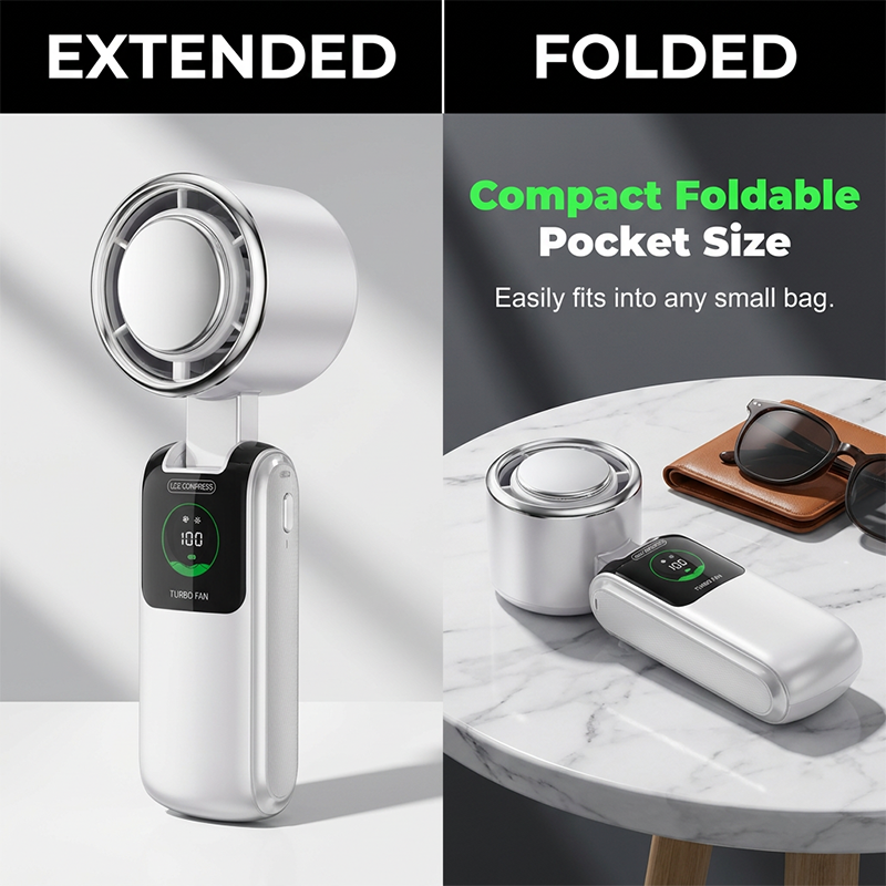 ⏰💰 50% OFF – Foldable Handheld Fan with Semiconductor Cooling Plate – Ice-Cold Air Anywhere! | Chill Mode Cools You Instantly | Summer Game-Changer ❄️🌀✨