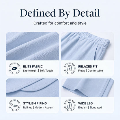 💃✨ 50% OFF – Women's V-Neck Top & Wide-Leg Pants Set – Effortless Style, Instant Elegance! | Flattering V-Neck + Flowy Pants | Ready-to-Wear Matching Set 👚👖