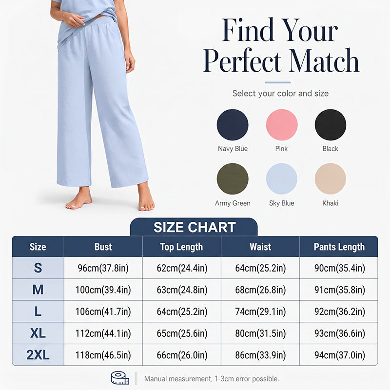 💃✨ 50% OFF – Women's V-Neck Top & Wide-Leg Pants Set – Effortless Style, Instant Elegance! | Flattering V-Neck + Flowy Pants | Ready-to-Wear Matching Set 👚👖