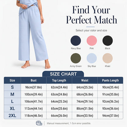 💃✨ 50% OFF – Women's V-Neck Top & Wide-Leg Pants Set – Effortless Style, Instant Elegance! | Flattering V-Neck + Flowy Pants | Ready-to-Wear Matching Set 👚👖