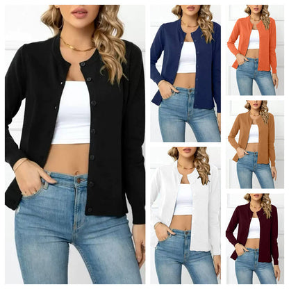 ⏰💰 50% OFF – Women's Classic Crew Neck Cardigan – Timeless Style, Everyday Comfort | Soft Knit, Perfect for Layering | Wardrobe Essential 🧥✨🌸