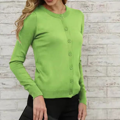 ⏰💰 50% OFF – Women's Classic Crew Neck Cardigan – Timeless Style, Everyday Comfort | Soft Knit, Perfect for Layering | Wardrobe Essential 🧥✨🌸