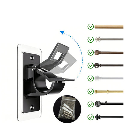 🔩 50% OFF – No-Drill Curtain Rod Brackets – No Holes, No Damage, No Tools! | Holds Strong, Removes Clean | Perfect for Renters & Homeowners 🏠🔧✨
