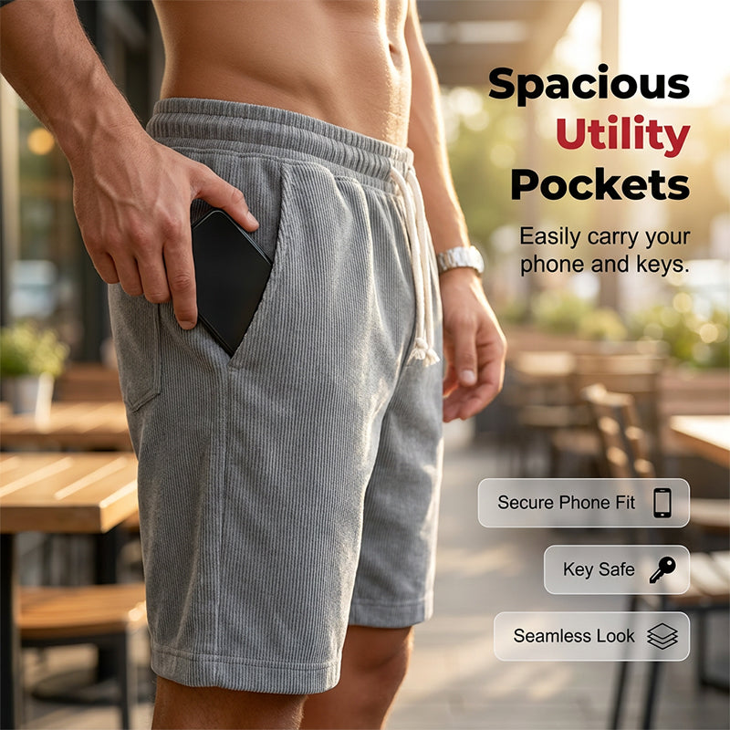 🕰️✨50% OFF – Men's Casual Corduroy Drawstring Shorts – Vintage Style, Modern Comfort! | Soft Texture + Adjustable Waist | Perfect for Any Casual Occasion ✨