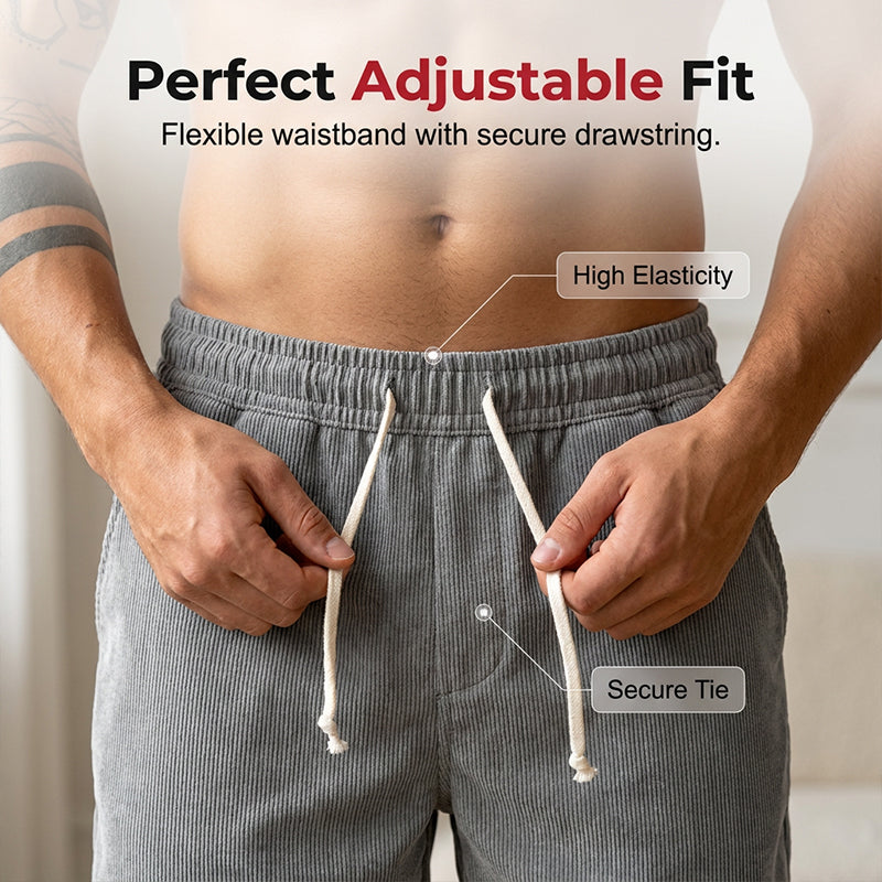 🕰️✨50% OFF – Men's Casual Corduroy Drawstring Shorts – Vintage Style, Modern Comfort! | Soft Texture + Adjustable Waist | Perfect for Any Casual Occasion ✨