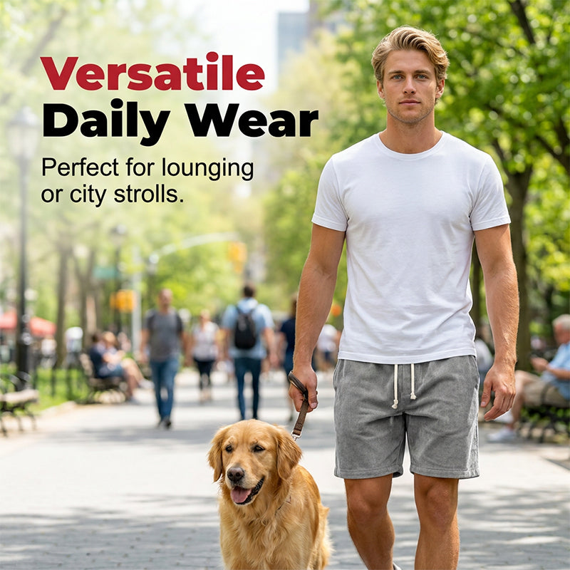 🕰️✨50% OFF – Men's Casual Corduroy Drawstring Shorts – Vintage Style, Modern Comfort! | Soft Texture + Adjustable Waist | Perfect for Any Casual Occasion ✨