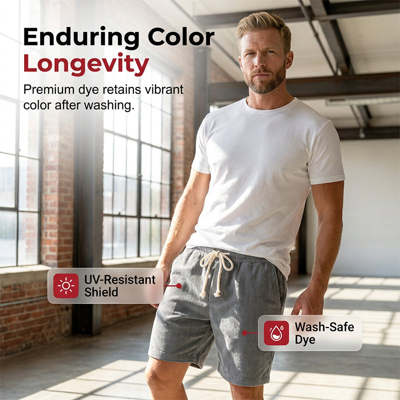 🕰️✨50% OFF – Men's Casual Corduroy Drawstring Shorts – Vintage Style, Modern Comfort! | Soft Texture + Adjustable Waist | Perfect for Any Casual Occasion ✨