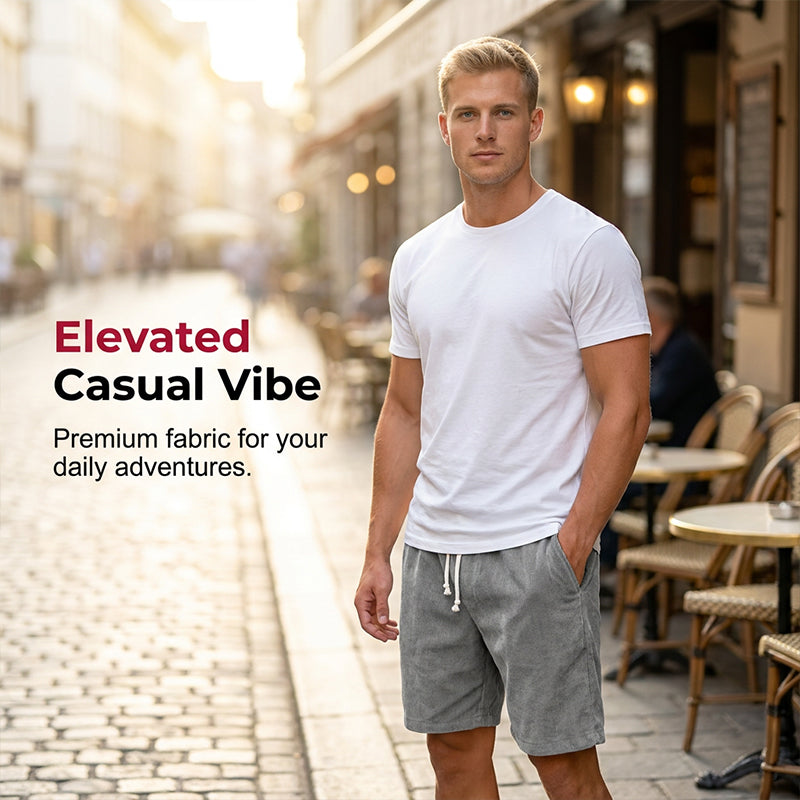 🕰️✨50% OFF – Men's Casual Corduroy Drawstring Shorts – Vintage Style, Modern Comfort! | Soft Texture + Adjustable Waist | Perfect for Any Casual Occasion ✨