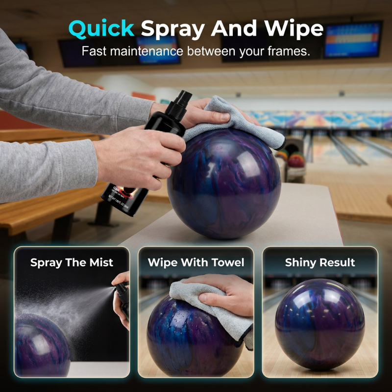 📢📢50% OFF !! 🎳 Quick-Drying Bowling Ball Spray — Professional Cleaner & Polish for Instant Shine