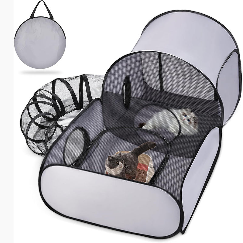 🐱 50% OFF NOW! 🧶 Large Cat Tunnel for Play and Lounging – Collapsible & durable – Perfect for hiding, chasing and napping – fun and cozy design 🐾✨