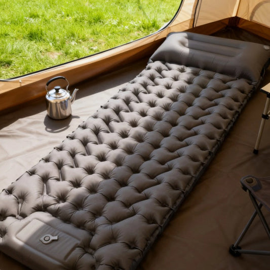 🎉 2026 Sale — Over 95,000 Sold! 🛏️ Lightweight Portable Air Mattress – Built-in Foot Pump & Pillow 🏕️