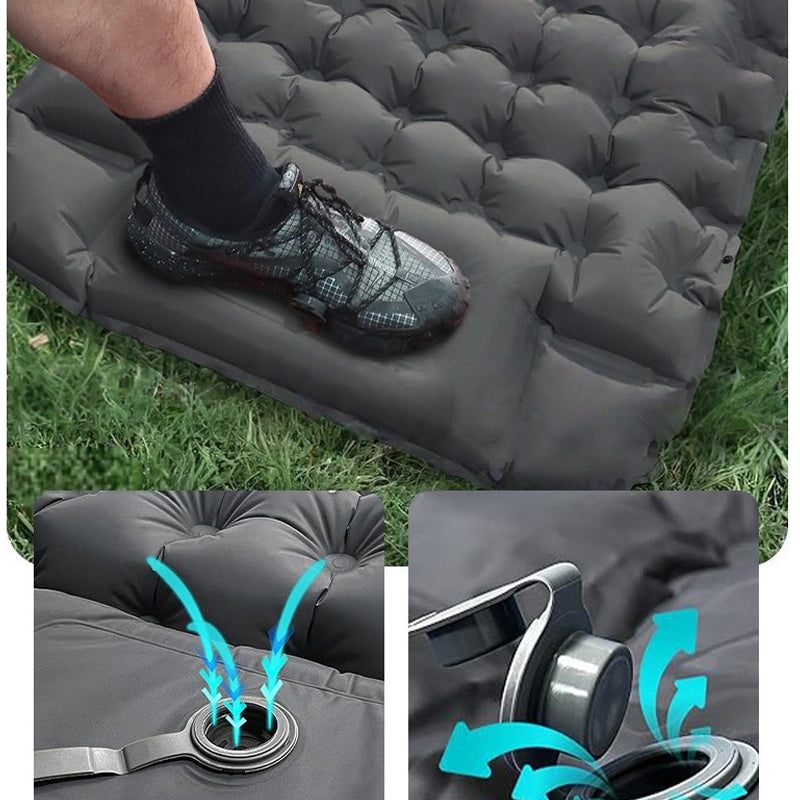 🎉 2026 Sale — Over 95,000 Sold! 🛏️ Lightweight Portable Air Mattress – Built-in Foot Pump & Pillow 🏕️