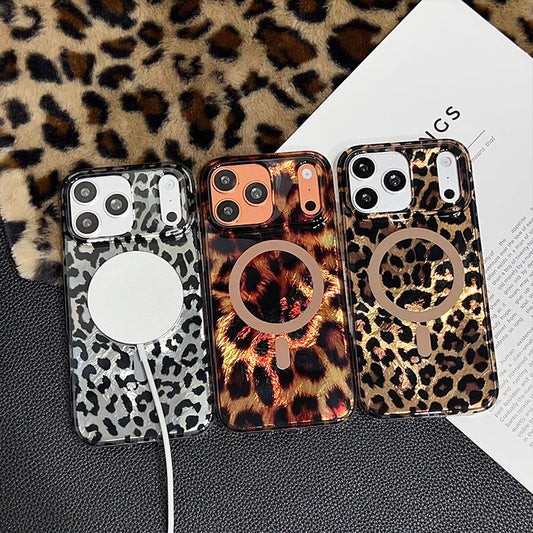 📱 50% OFF – Magnetic Leopard Print Phone Case – Fierce Style, Strong Grip! | Built-in Magnets for Car Mounts | 360° Drop Protection 🐆✨