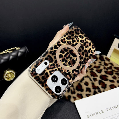 📱 50% OFF – Magnetic Leopard Print Phone Case – Fierce Style, Strong Grip! | Built-in Magnets for Car Mounts | 360° Drop Protection 🐆✨