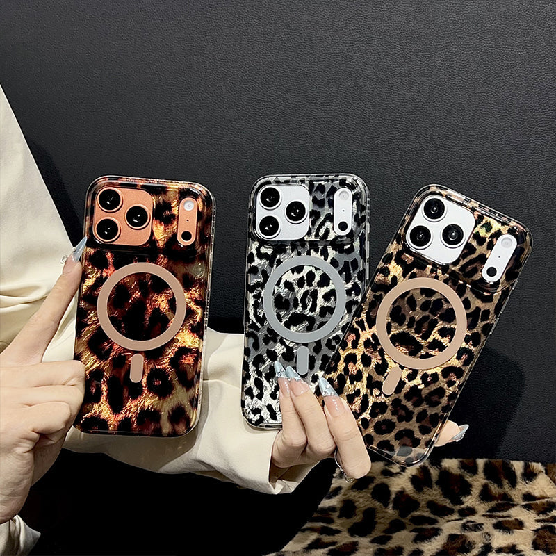 📱 50% OFF – Magnetic Leopard Print Phone Case – Fierce Style, Strong Grip! | Built-in Magnets for Car Mounts | 360° Drop Protection 🐆✨