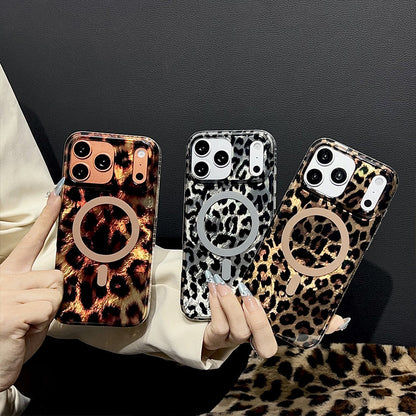 📱 50% OFF – Magnetic Leopard Print Phone Case – Fierce Style, Strong Grip! | Built-in Magnets for Car Mounts | 360° Drop Protection 🐆✨