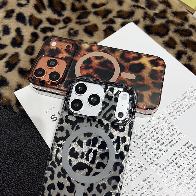📱 50% OFF – Magnetic Leopard Print Phone Case – Fierce Style, Strong Grip! | Built-in Magnets for Car Mounts | 360° Drop Protection 🐆✨