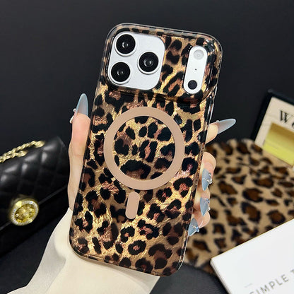 📱 50% OFF – Magnetic Leopard Print Phone Case – Fierce Style, Strong Grip! | Built-in Magnets for Car Mounts | 360° Drop Protection 🐆✨