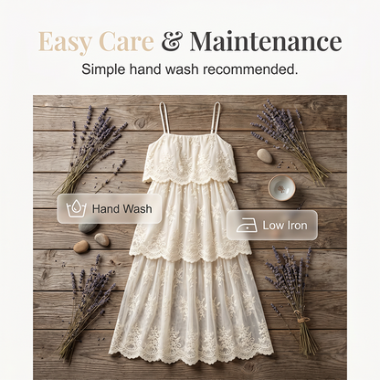 ⏰ 50% OFF 👰✨ Elegant White Lace Spaghetti Strap Maxi Dress – Pure Romance in Every Stitch! | Flowy & Breathable, Perfect for Weddings & Vacays 💒🌴