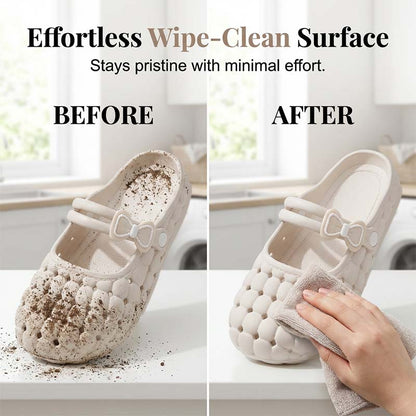 👡50% OFF NOW ! 💐Breathable Bow Mules, Stylish Soft Slip-On Hollow Out Summer Mule Shoes ✨