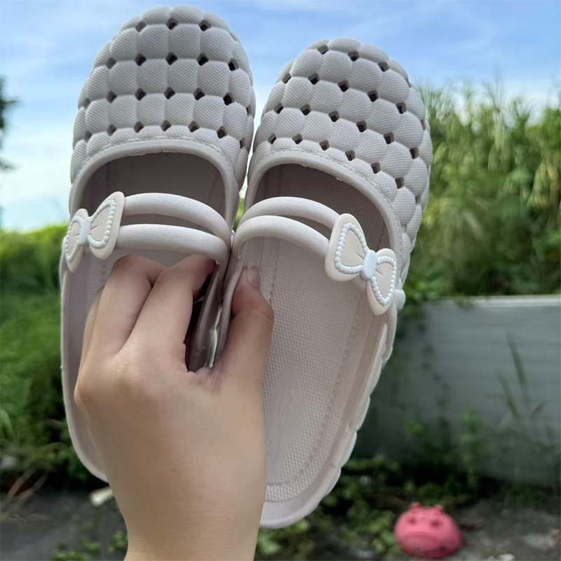 👡50% OFF NOW ! 💐Breathable Bow Mules, Stylish Soft Slip-On Hollow Out Summer Mule Shoes ✨