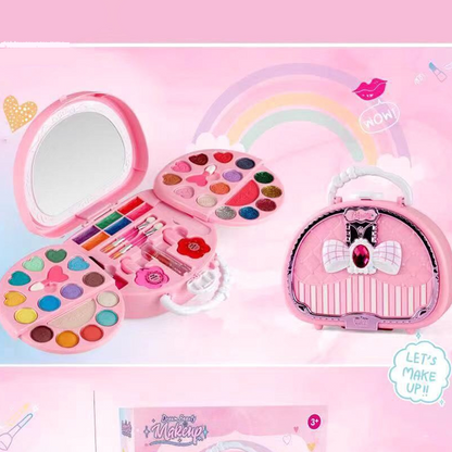 📢📢50% OFF !! ⏰Kids Washable Makeup Toy Set with Portable Pink Handbag