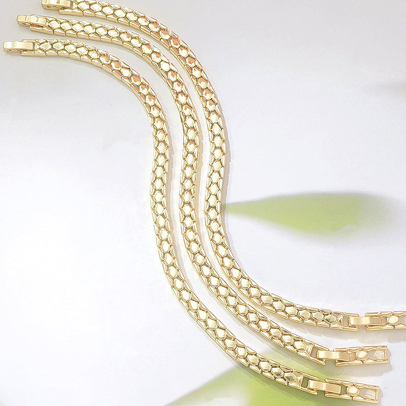 Women's Elegant Gold Color Chain Bracelet