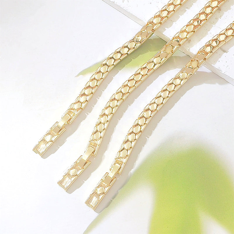 Women's Elegant Gold Color Chain Bracelet