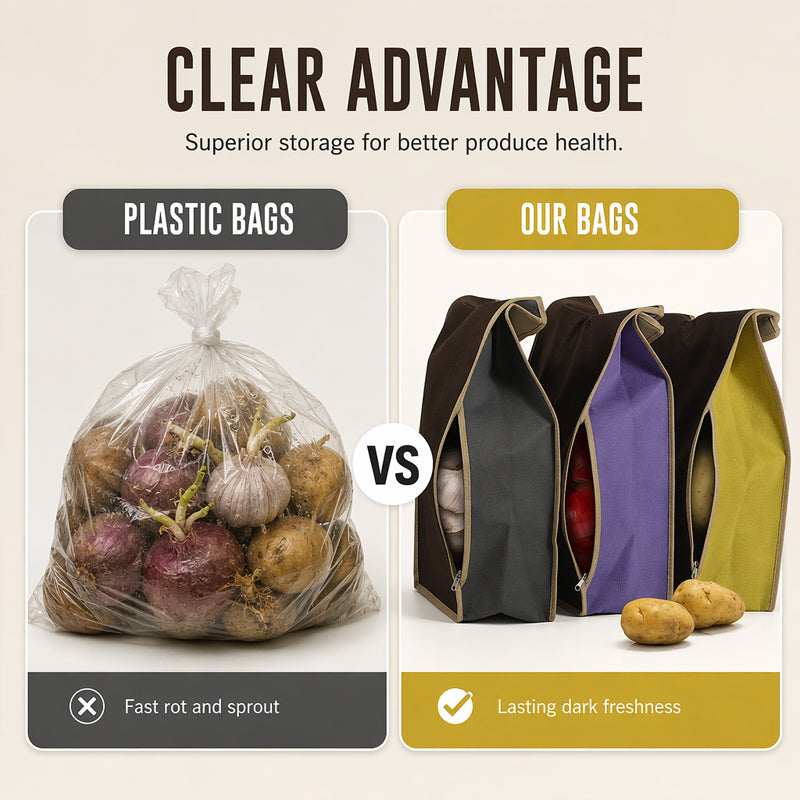 ⏰ Breathable Potato and Onion Storage Bag🥔