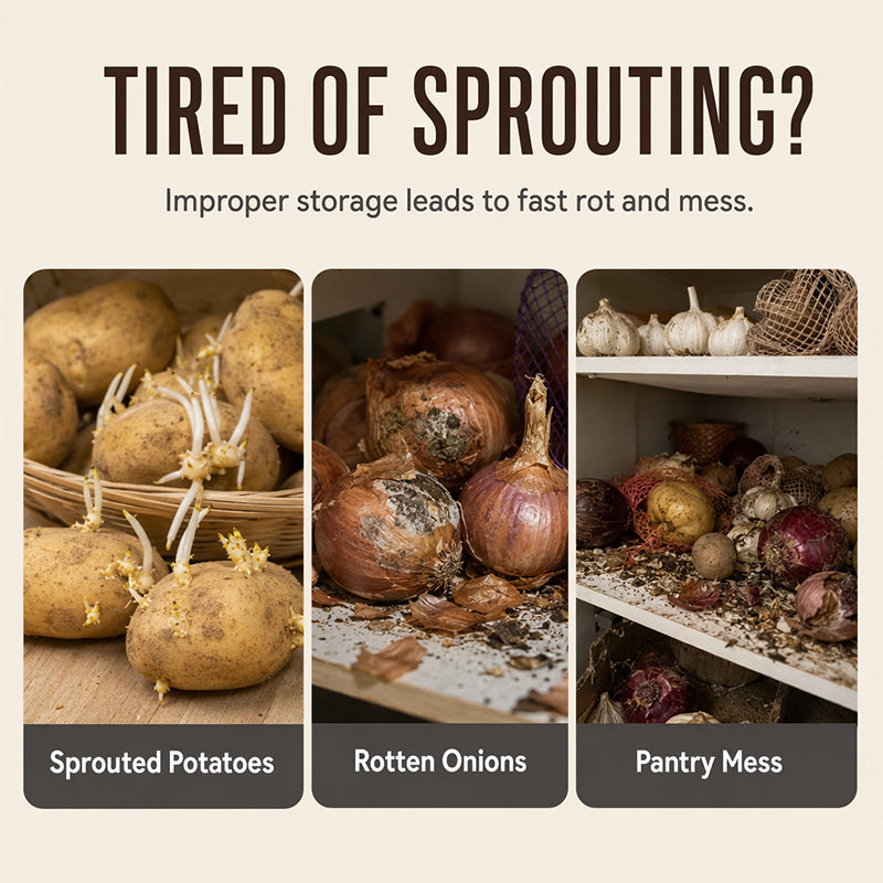 ⏰ Breathable Potato and Onion Storage Bag🥔
