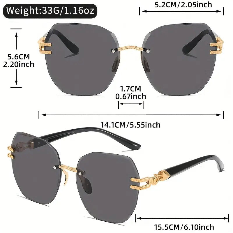 Statement Rimless Sunglasses