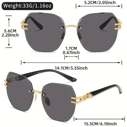 Statement Rimless Sunglasses