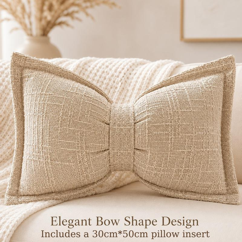 🎀 50% OFF NOW! 🛋️ Soft Chenille Bow-Shaped Throw Pillow – Ultra-soft, plush & decorative – Perfect for sofas, beds & cozy corners ✨