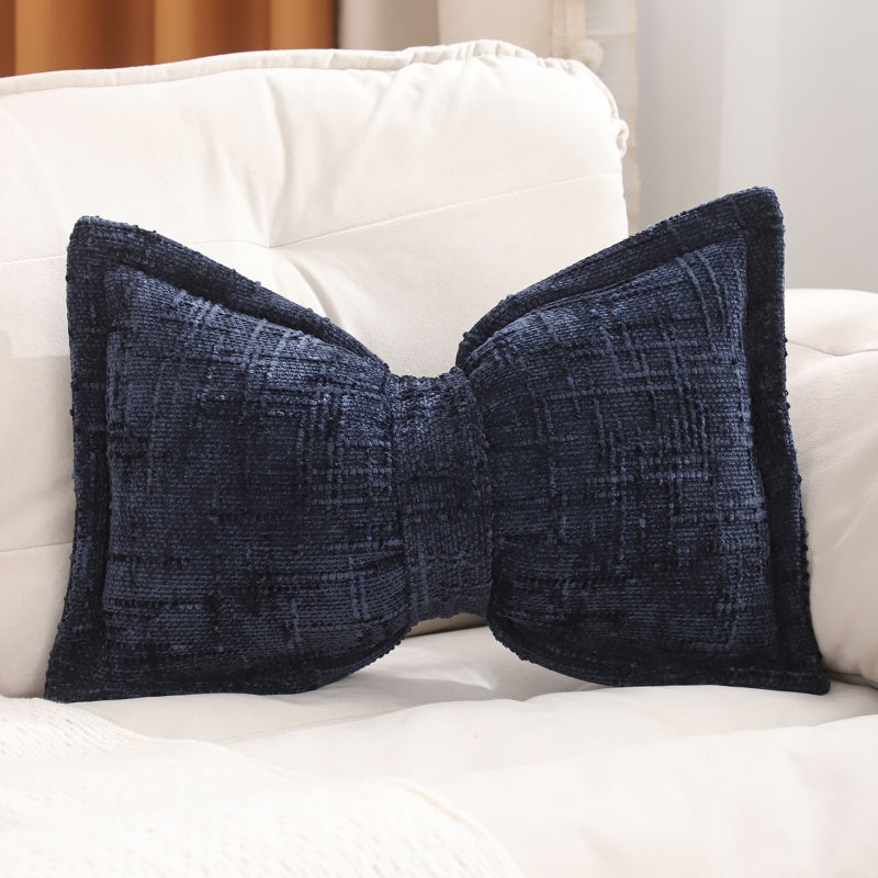 🎀 50% OFF NOW! 🛋️ Soft Chenille Bow-Shaped Throw Pillow – Ultra-soft, plush & decorative – Perfect for sofas, beds & cozy corners ✨