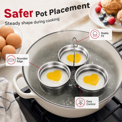 🎉 2026 Sale — Over 14,000 Sold! 🍳 3-in-1 Stainless Steel Egg Poacher – Poach, Steam, Bake – 304 Steel, Non-Stick Release, One Pan, Endless Breakfasts ✨