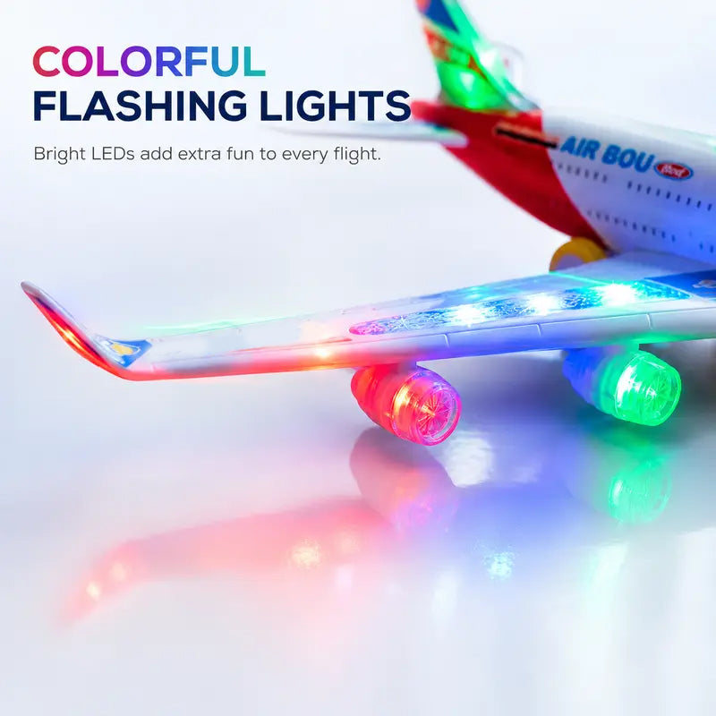 Electric Model Aircraft with Sound and LED Lights