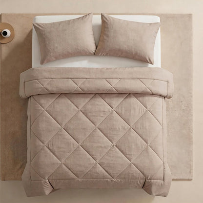 3-Piece Quilted Comforter Set with Shams