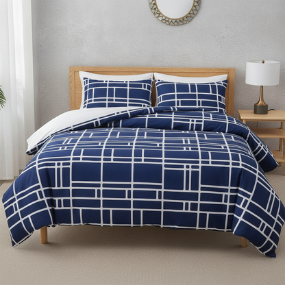 🛏️Modern Minimalist Geometric Bedding Se