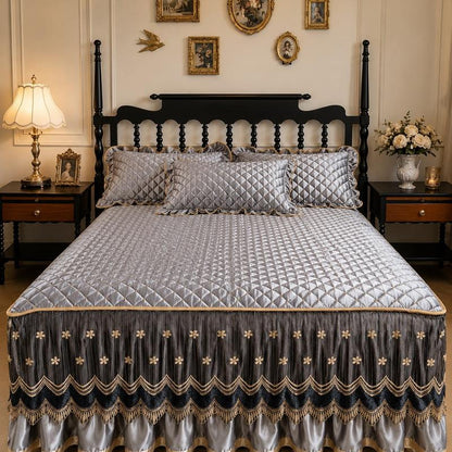 📢📢40% OFF !! ⏰Quilted Bed Skirt – Breathable, full-coverage & easy-fit 🛏️