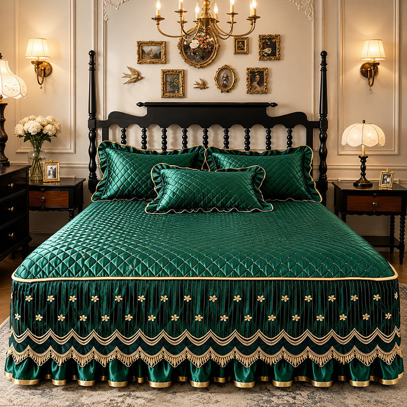 📢📢40% OFF !! ⏰Quilted Bed Skirt – Breathable, full-coverage & easy-fit 🛏️